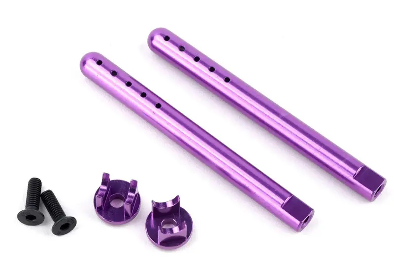 Power Hobby - Aluminum Front Body Mounts Purple, Hpi Rs4 Sport3 1