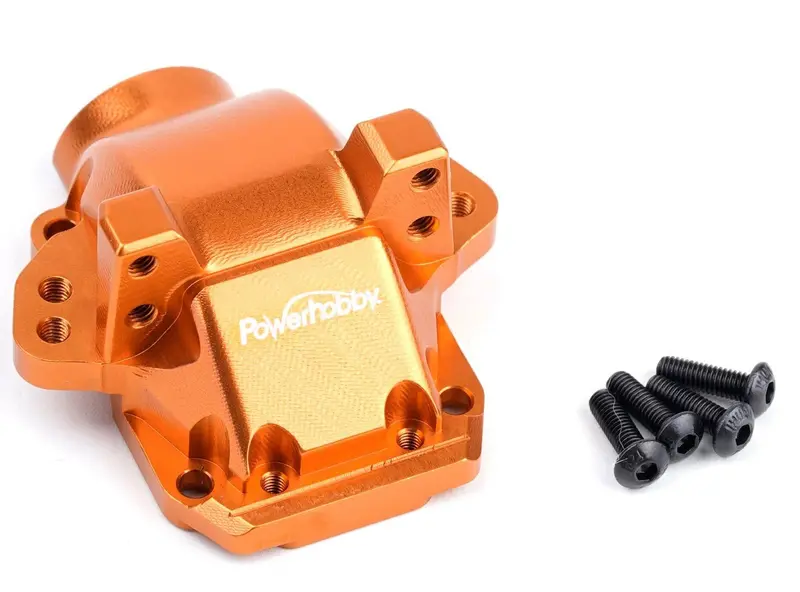 Power Hobby - Aluminum Front Or Rear Gearbox Housing Cover Orange, Hpi Rs4 Sport3 1