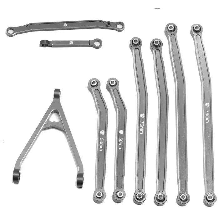 Power Hobby - Aluminum High Clearance Chassis Links, Grey, For Axial Scx24 Jeep / Gladiator 1