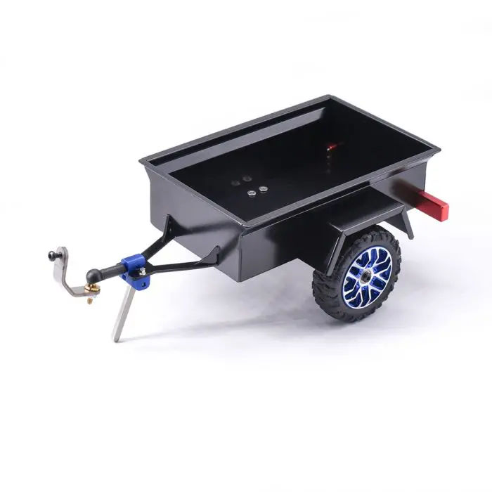 Power Hobby - Aluminum Mini Rc Crawler 1/24 Trailer, Black, For Axial Scx24 / Enduro24 1