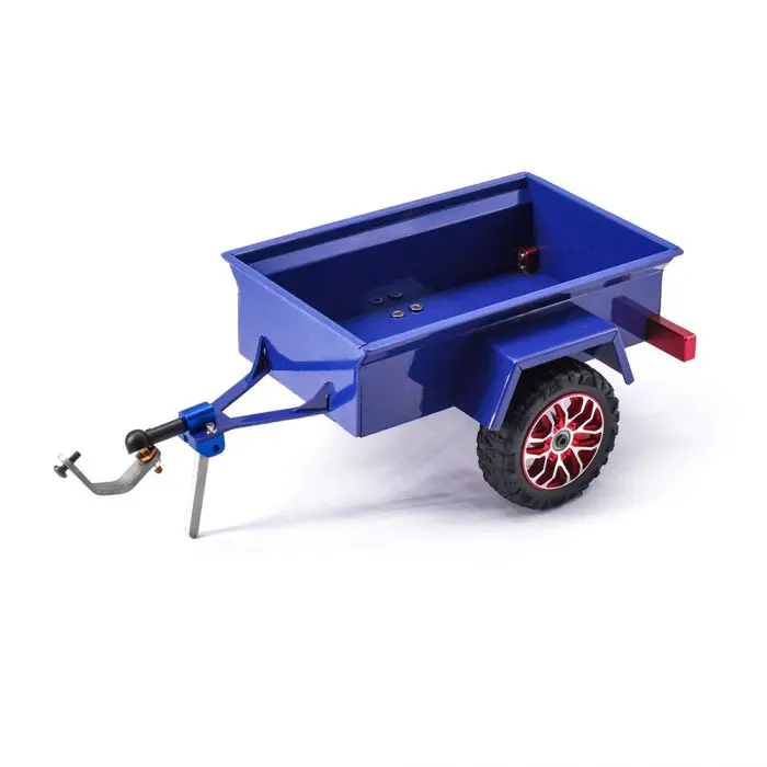 Power Hobby - Aluminum Mini Rc Crawler 1/24 Trailer, Blue, For Axial Scx24 / Enduro24 1