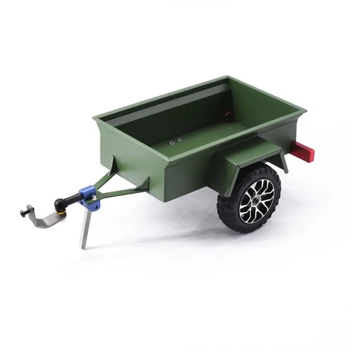 Power Hobby - Aluminum Mini Rc Crawler 1/24 Trailer, Green, For Axial Scx24 / Enduro24 1