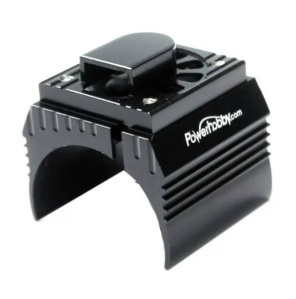 Power Hobby - Aluminum Motor Heatsink Cooling Fan For 1/10 540 And 550 Size Motors, Black 1