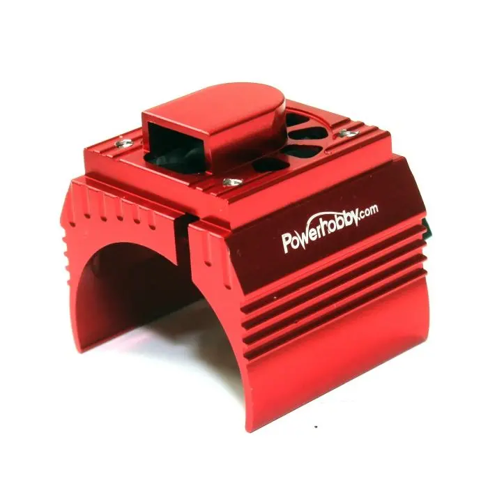 Power Hobby - Aluminum Motor Heatsink Cooling Fan For 1/10 540 And 550 Size Motors, Red 1