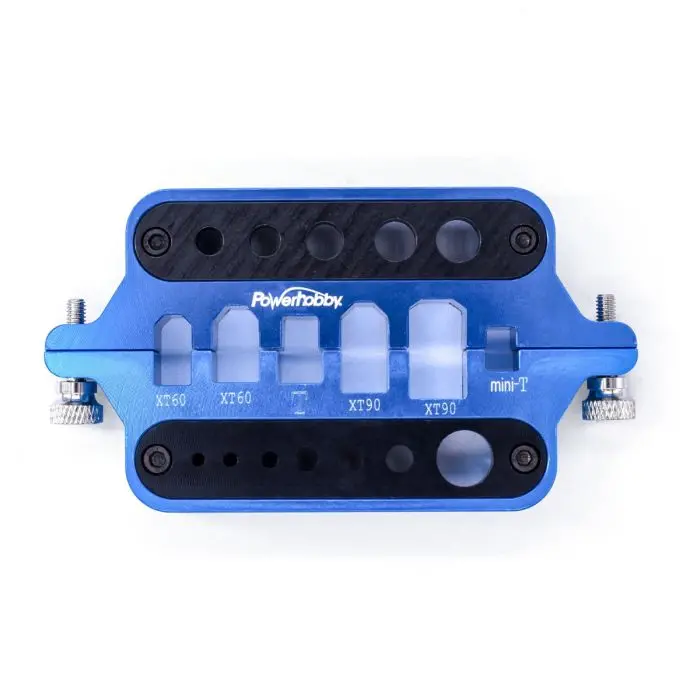 Power Hobby - Aluminum Rc Connector Soldering Jig, Blue 1