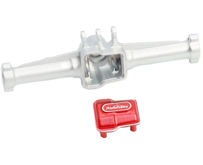 Power Hobby - Aluminum Rear Axle Housing Silver Trtaxxas Trx-4M 1