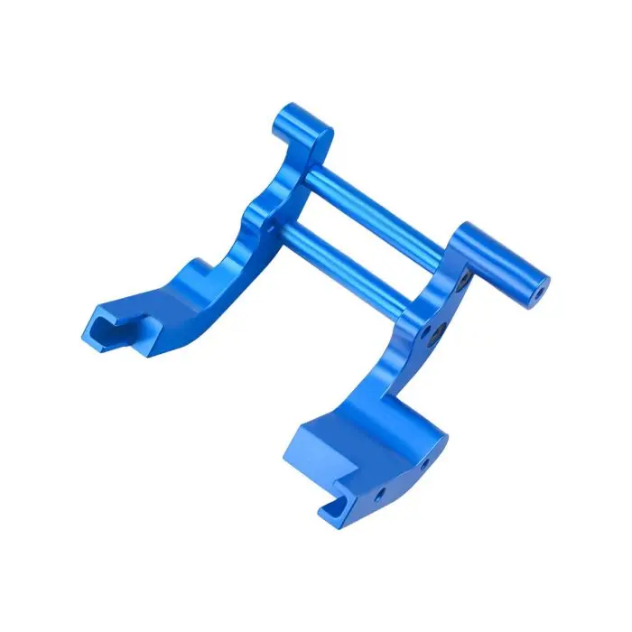 Power Hobby - Aluminum Rear Motor Guard, Blue, For Traxxas Slash / Stampede / Rustler / Bandit 1