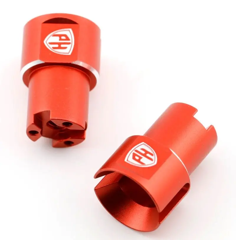 Power Hobby - Aluminum Rear Wheel Shaft, Red, For Kyosho Fazer Mk2 1