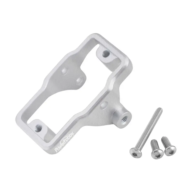 Power Hobby - Aluminum Servo Mount Fits: 1/18 Traxxas Trx-4M Silver 1