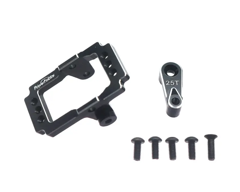 Power Hobby - Aluminum Servo Mount W/ Horn, Fits 59Mg Micro Servo, For Traxxas Trx-4M 1