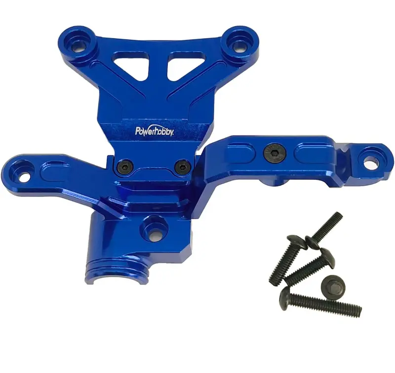 Power Hobby - Aluminum Steering Bellcrank Support, For Traxxas X-Maxx, Blue 1