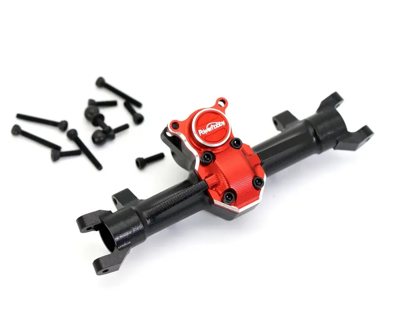 Power Hobby - Alumiunum Front Axle Diff Housing W/ Worm Gear Cover, Fits Axial Scx24 1