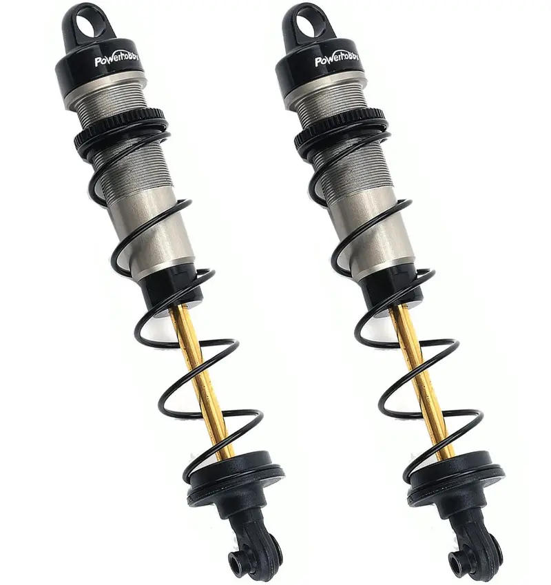 Power Hobby - Assembled Rear Shocks 3.5Mm Titanium Shaft, For Traxxas 1/10, 2Pcs 1