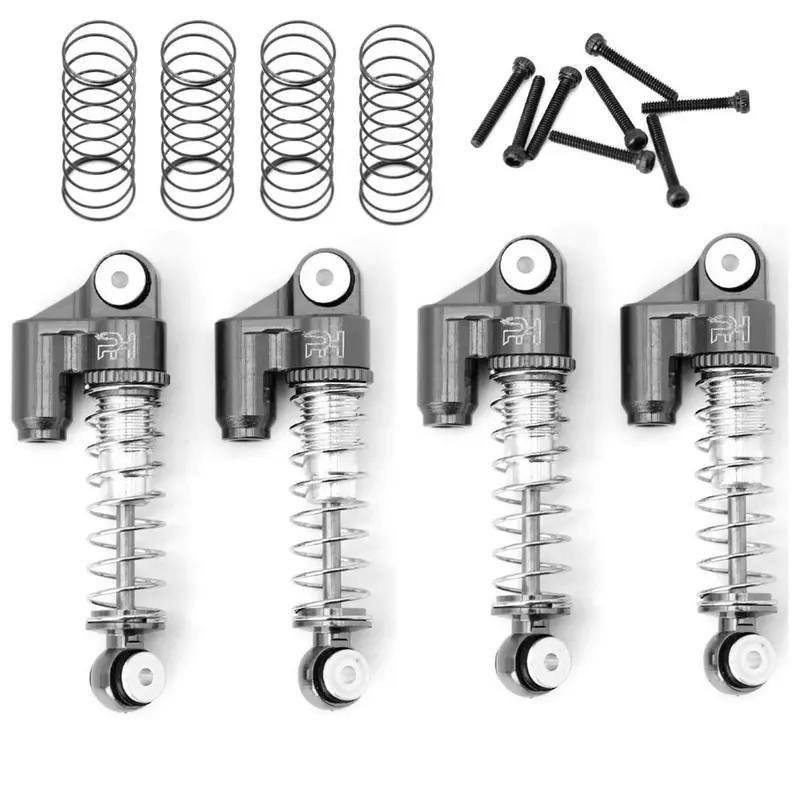 Power Hobby - Axial Scx24 C10 Jlu Jeep Betty Aluminum Shocks Grey 1