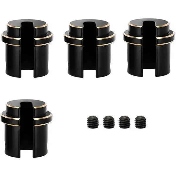 Power Hobby - Black Brass Shock Lower Spring Retainer, For Axial Scx10 Pro 1