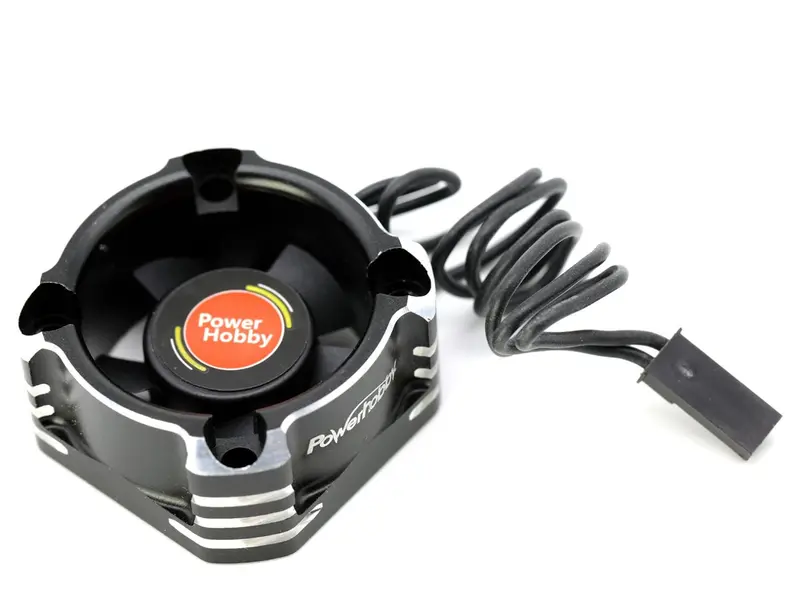 Power Hobby - Booster 30X30 High Speed Aluminum Rc Cooling Fan 30Mm 28K-Black 1
