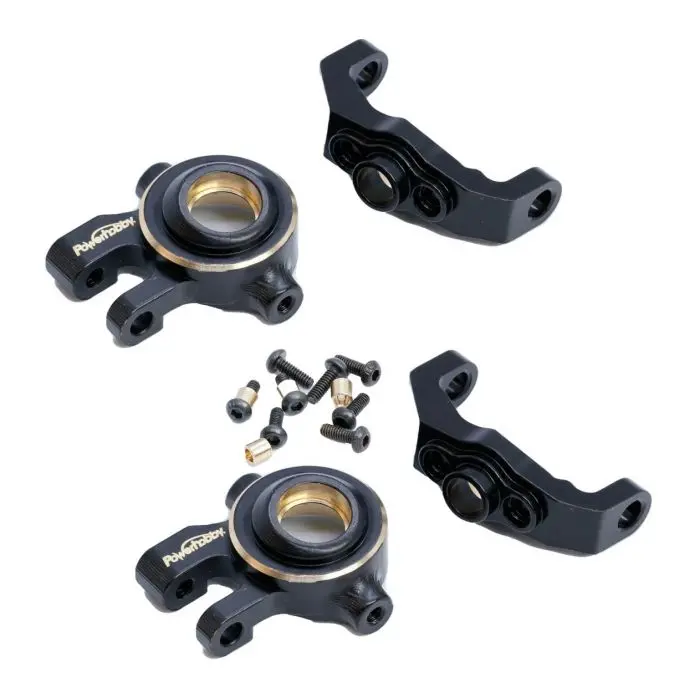 Power Hobby - Brass C Hub And Steering Knuckles Trx4m Defender/Bronco 1