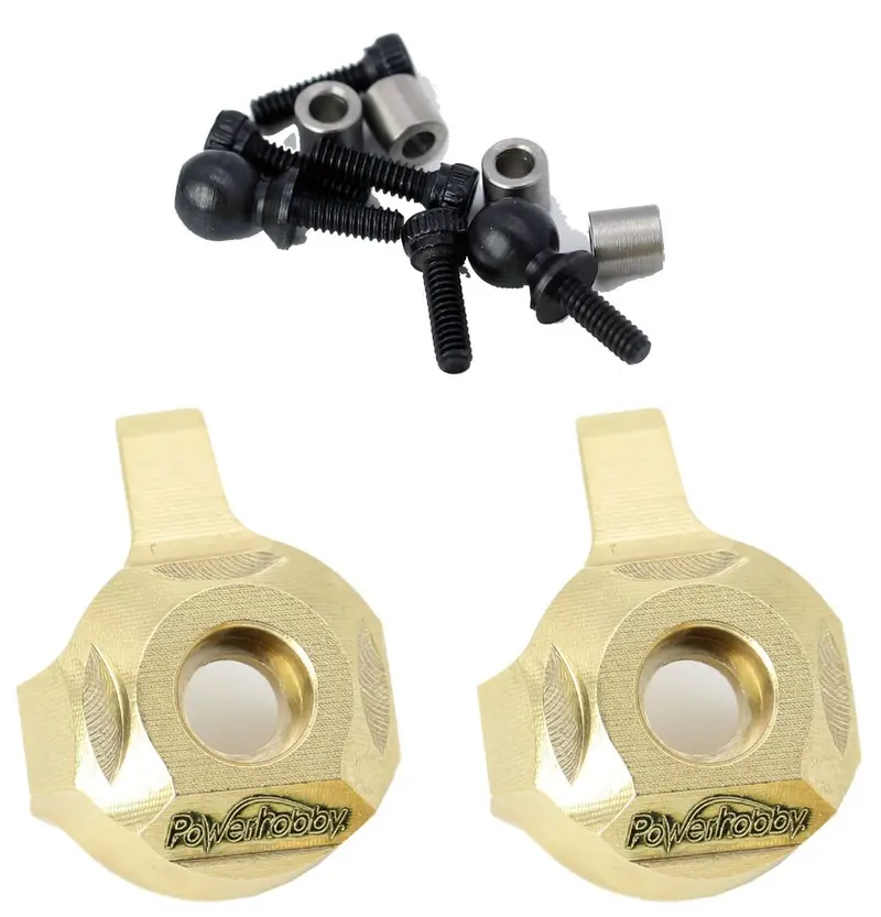 Power Hobby - Brass Front Steering Knuckle Axial Scx24 1