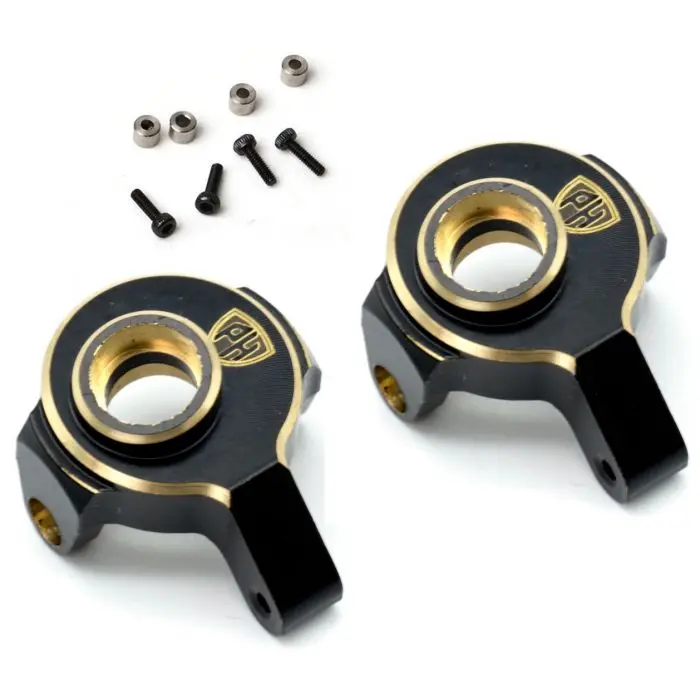 Power Hobby - Brass Front Steering Knuckles Upgrade Parts, For Axial Scx24 1