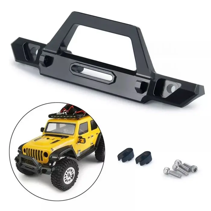 Power Hobby - Front Aluminum Bumper, For Axial Scx24 Jeep / Gladiator / Bronco 1