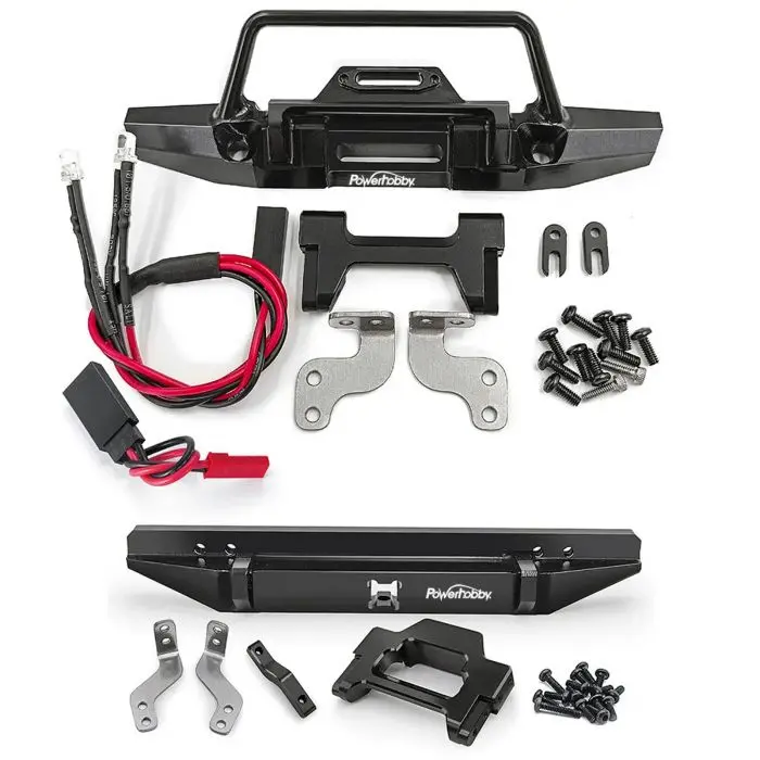 Power Hobby - Front And Rear Bumper With Lights, For Traxxas Trx-4M 1