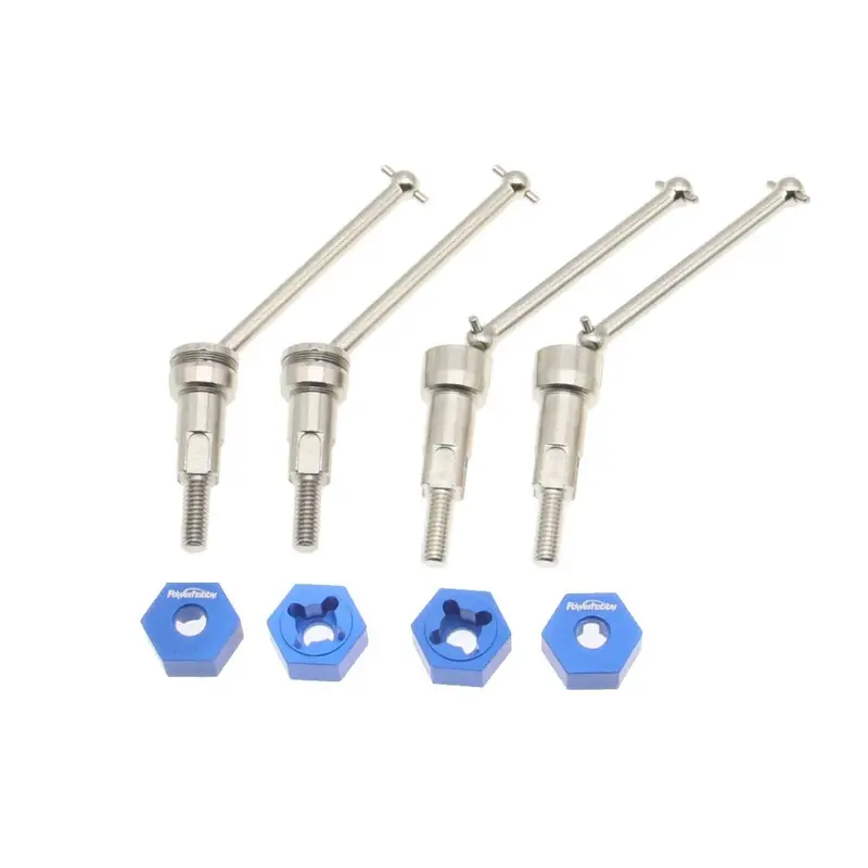 Power Hobby - Front & Rear Cvd Axles Drive Shafts, Silver (4), For Arrma Mojave Grom 1
