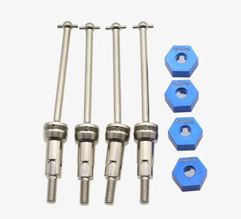 Power Hobby - Front & Rear Cvd Axles Drive Shafts, Silver, For Arrma Grom, 4Pcs 1