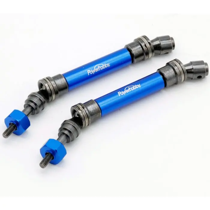 Power Hobby - Front Steel Driveshaft / Cvd, Blue, Fits Traxxas Slash 4X4, Stampede 4X4 1