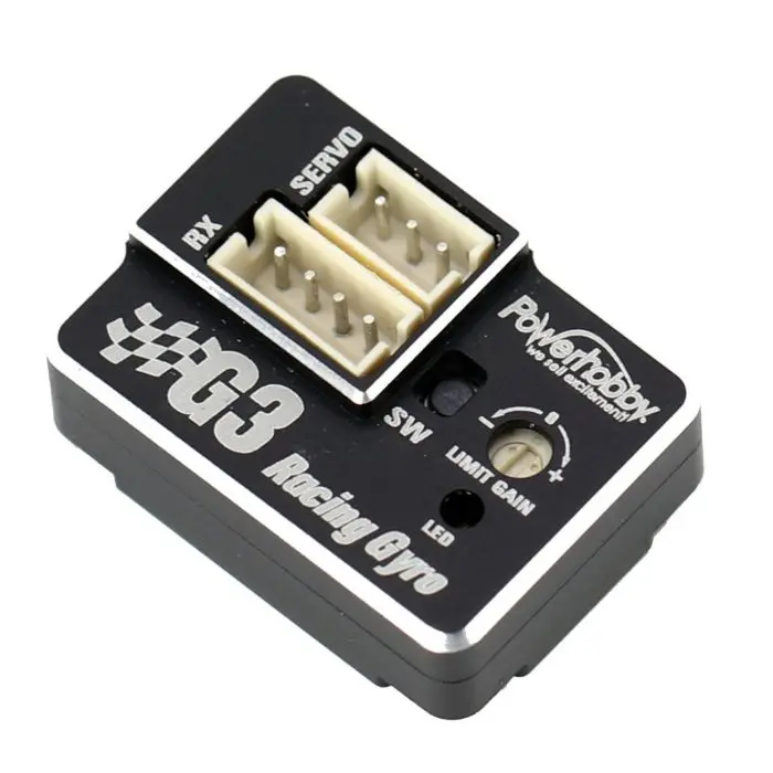Power Hobby - G3 Aluminum Case Dual Gain Micro Steering Tuned Gyro Kyosho Mini-Z 1