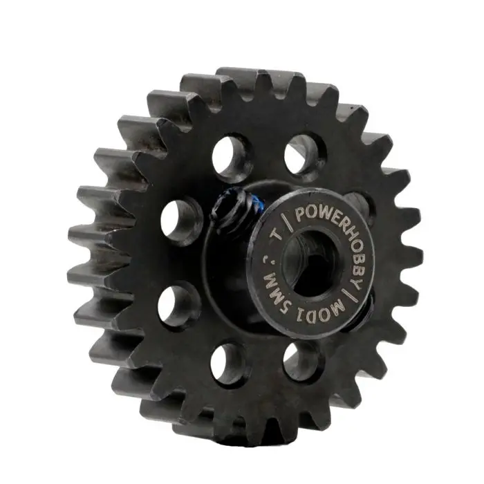 Power Hobby - Hardened Steel 27T Mod1 5Mm Pinion Gear With 2 Grub Screws 1