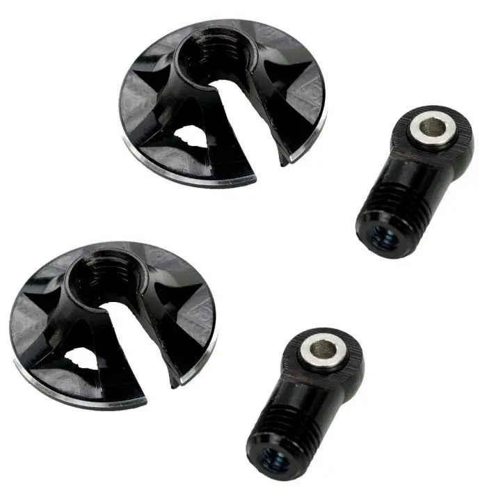 Power Hobby - Locking Aluminum Shock Ends, Black, For Arrma 6S 1