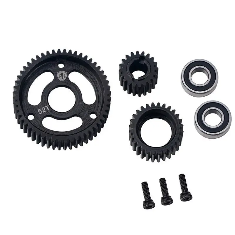 Power Hobby - Lw Steel Transmission Gear Set, For Axial Scx10 / Ax10 / Wraith / Smt10, 3Pcs 1