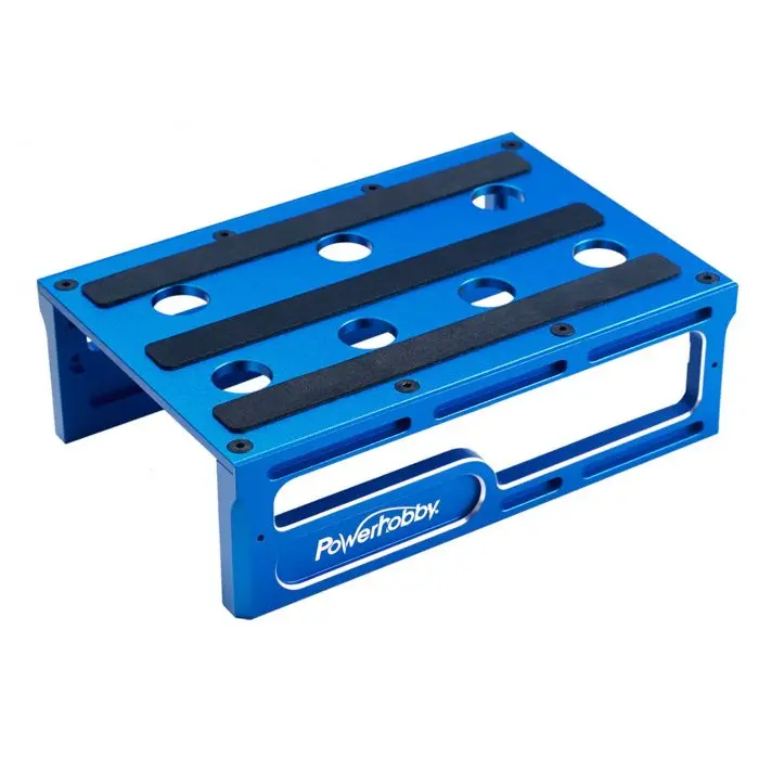 Power Hobby - Metal Car Stand, Blue, Fits 1/10 And 1/8 Vehicles 1