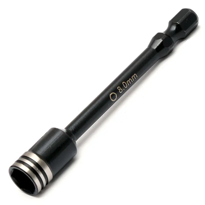 Power Hobby - Nut Driver Bit 8.0Mm 1/4" Steel Drive Tip 8Mm 1