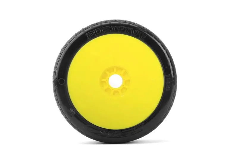 Power Hobby - Positive 1/8 Buggy Mounted Tires Yellow Wheels (2) Ultra Soft 2