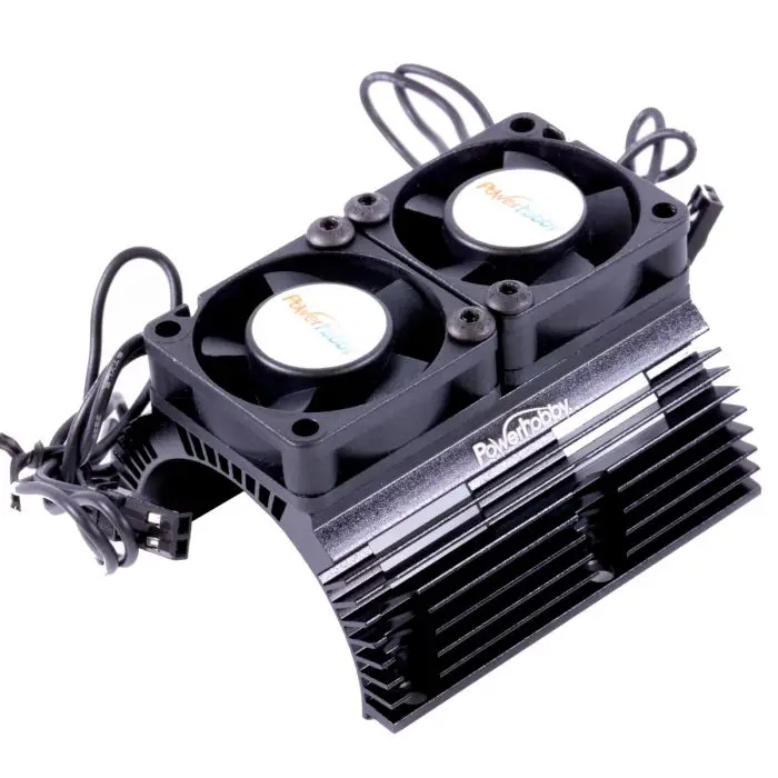 Power Hobby - Power Hobby Heat Sink W/ Twin Tornado High Speed Fans, For 1/8 Motors, Black 1