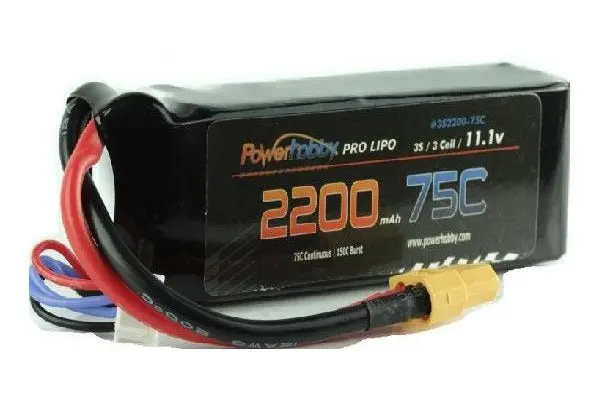 Power Hobby - Powerhobby 3S 11.1V 2200Mah 75C Lipo Battery Pack W/ Xt60 1