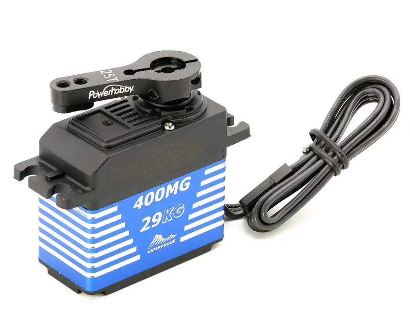 Power Hobby - Powerhobby 400Mg Waterproof High Torque Steel Gear 29Kg Servo Aluminum Case 1
