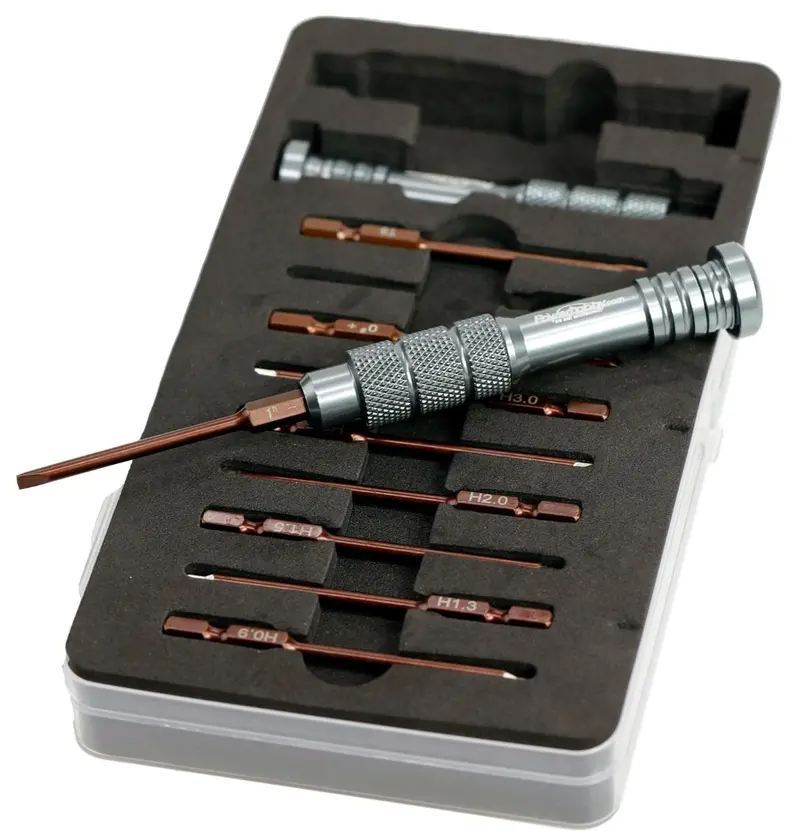 Power Hobby - Rc Hex Driver Tool Set Metric 0.9/1.3/1.5/2.0/2.5/3.0Mm W/ 2 Handles 1
