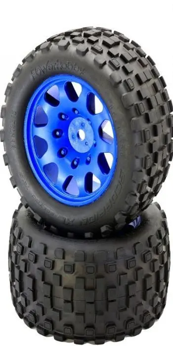 Power Hobby - Scorpion Xl Belted Tires / Viper Wheels (2) Traxxas X-Maxx 8S-Blue 1