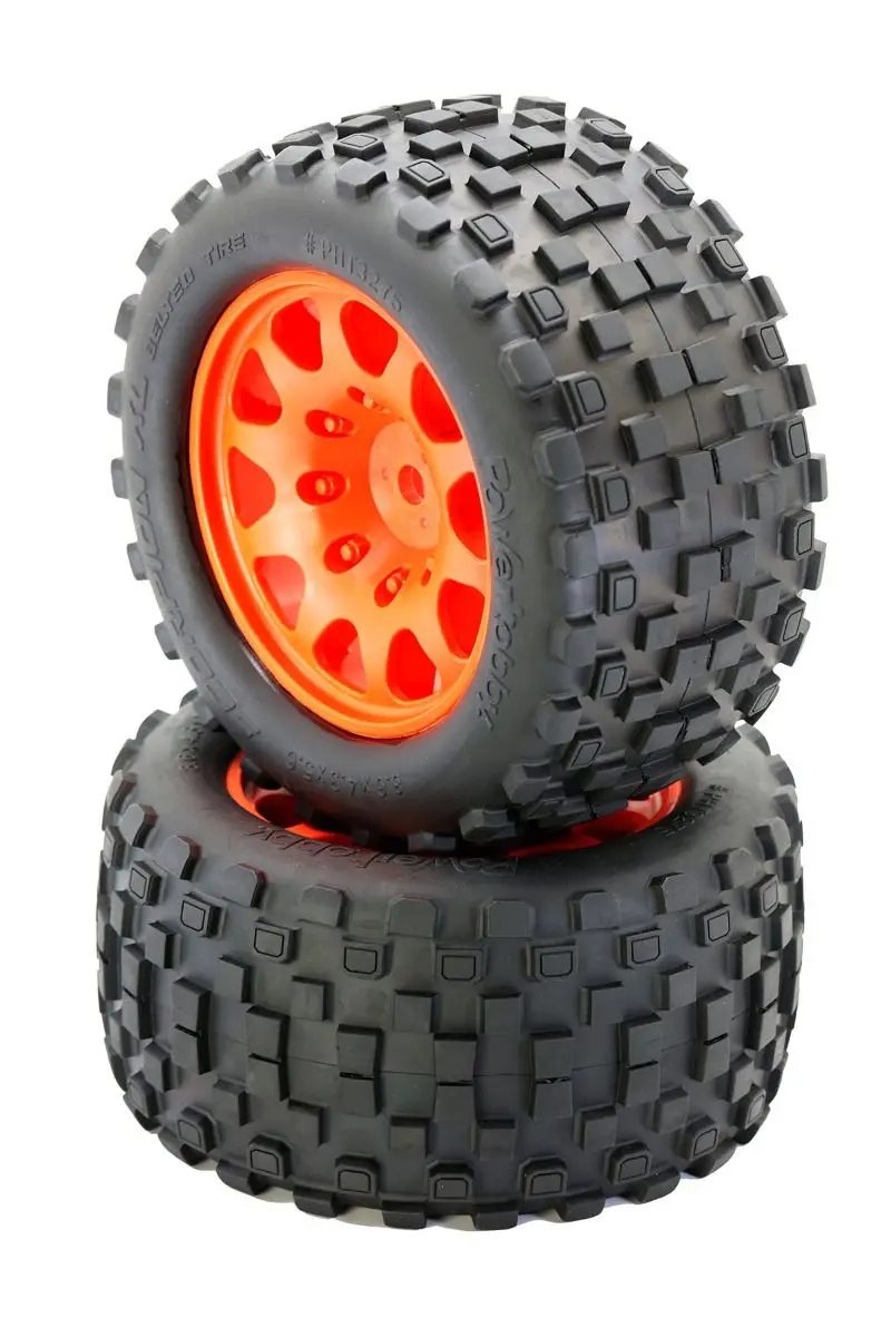 Power Hobby - Scorpion Xl Belted Tires / Viper Wheels (2) Traxxas X-Maxx 8S-Orange 1