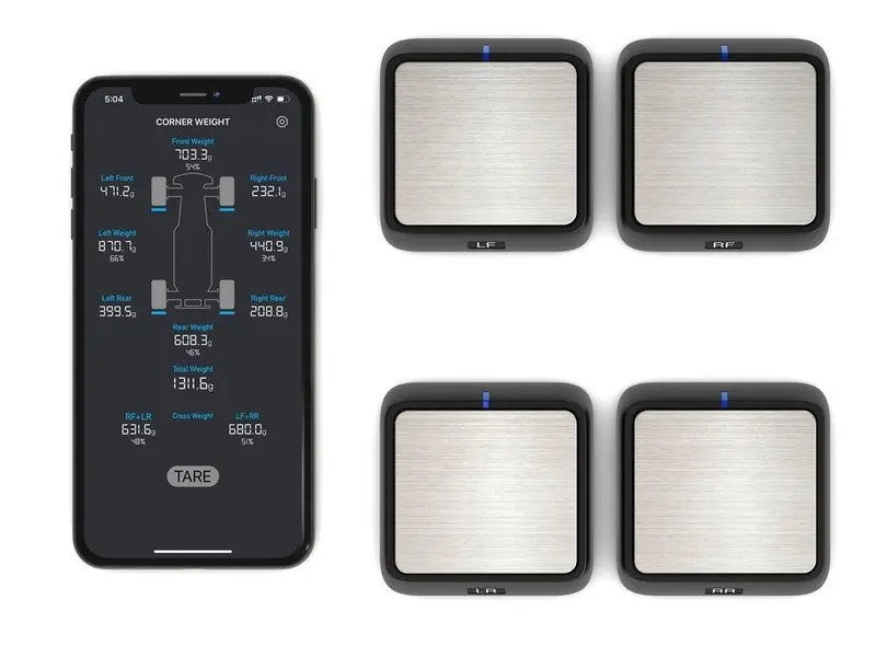 Power Hobby - Scws2000 Bluetooth Rc Corner Weight Scale System W/ 4 Scale 1