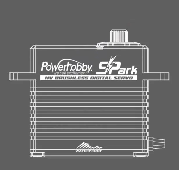 Power Hobby - Spark Hv Waterproof Brushless Steel Gear Servo/Aluminum Case 1