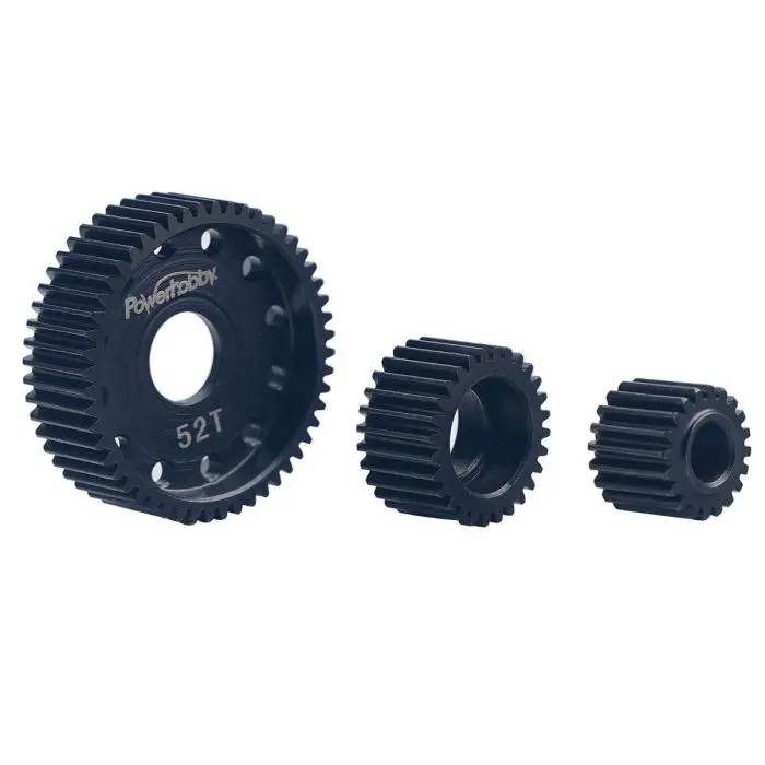 Power Hobby - Steel Locked Transmission Gear Set, For Axial Scx10 / Ax10 / Wraith / Smt10, 3Pcs 1