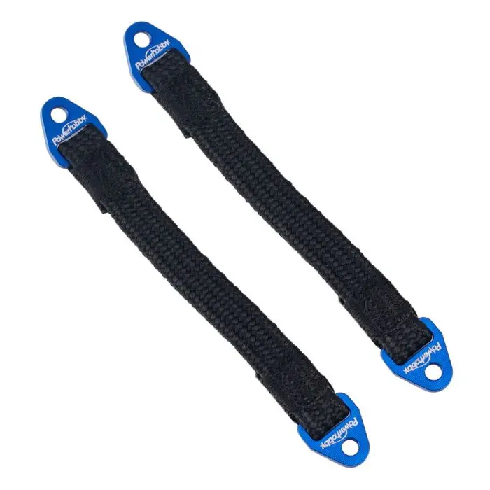 Power Hobby - Suspension Travel Limit Straps, 90Mm, Blue, 2Pcs 1