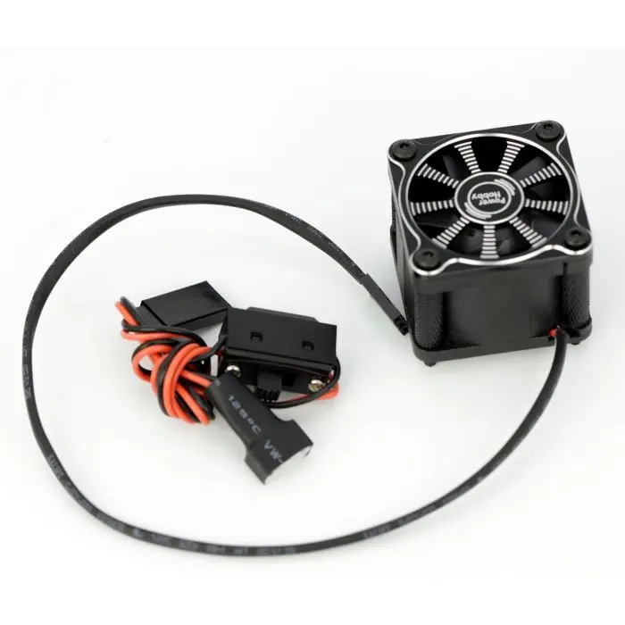 Power Hobby - Twister 1/10 1/8 Motor Aluminum High Speed Cooling Fan - Black 1