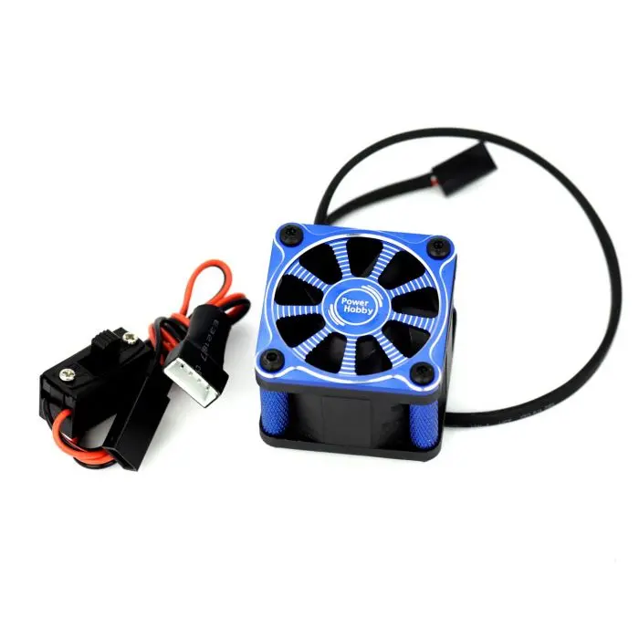 Power Hobby - Twister 1/10 1/8 Motor Aluminum High Speed Cooling  Fan - Blue 1