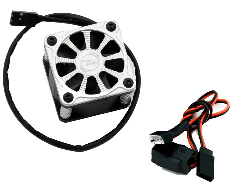Power Hobby - Twister 1/10 1/8 Motor Aluminum High Speed Cooling Fan - Silver 1