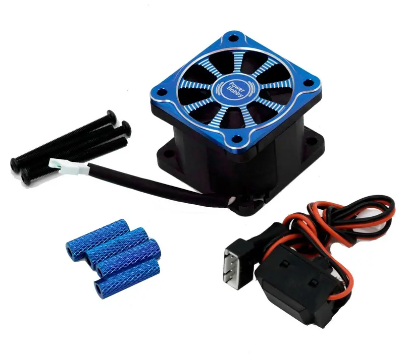 Power Hobby - Twister Castle Mamba Xlx Esc High Speed Aluminum Cooling Fan - Blue 1