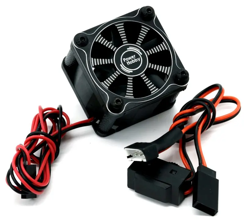 Power Hobby - Twister Castle Monster X 8S Esc High Speed Aluminum Cooling Fan - Black 1